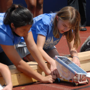 Students working on Junior Solar Sprint project