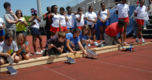 Students competing in Junior Solar Sprint